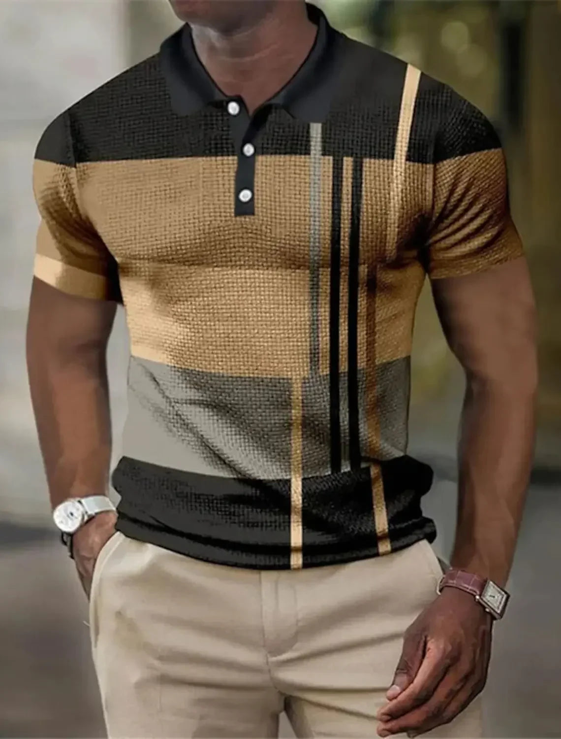 STRIPED POLO SHIRT FOR MEN