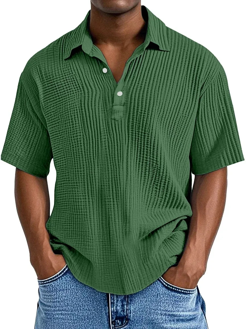 TEXTURED RETRO SUMMER SHIRT FOR MEN