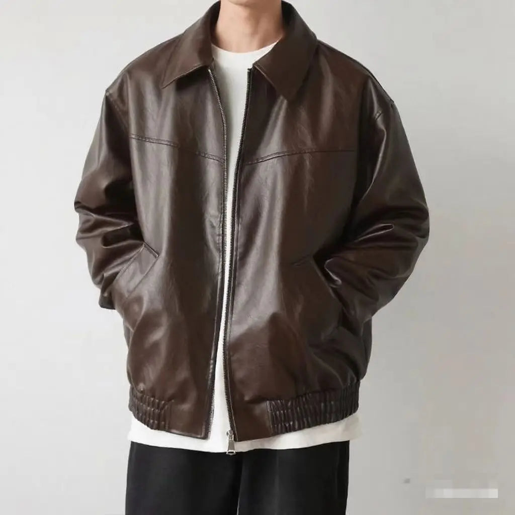 LEATHER EFFECT JACKET FOR MEN
