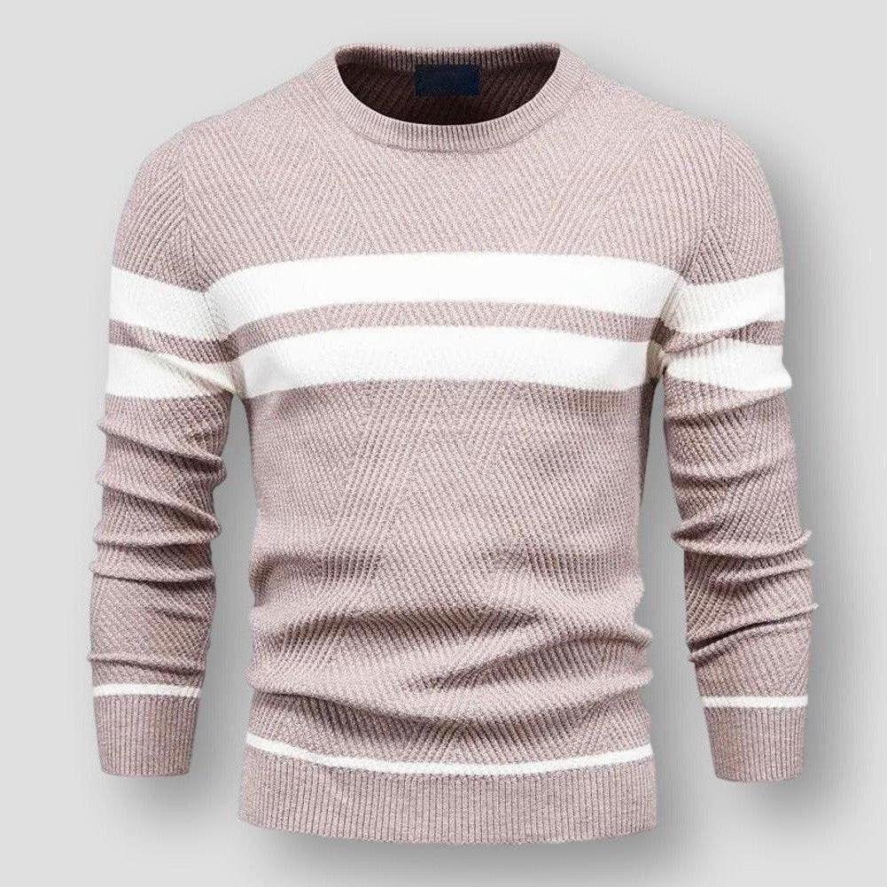 STRIPED NYLON SWEATER FOR MEN