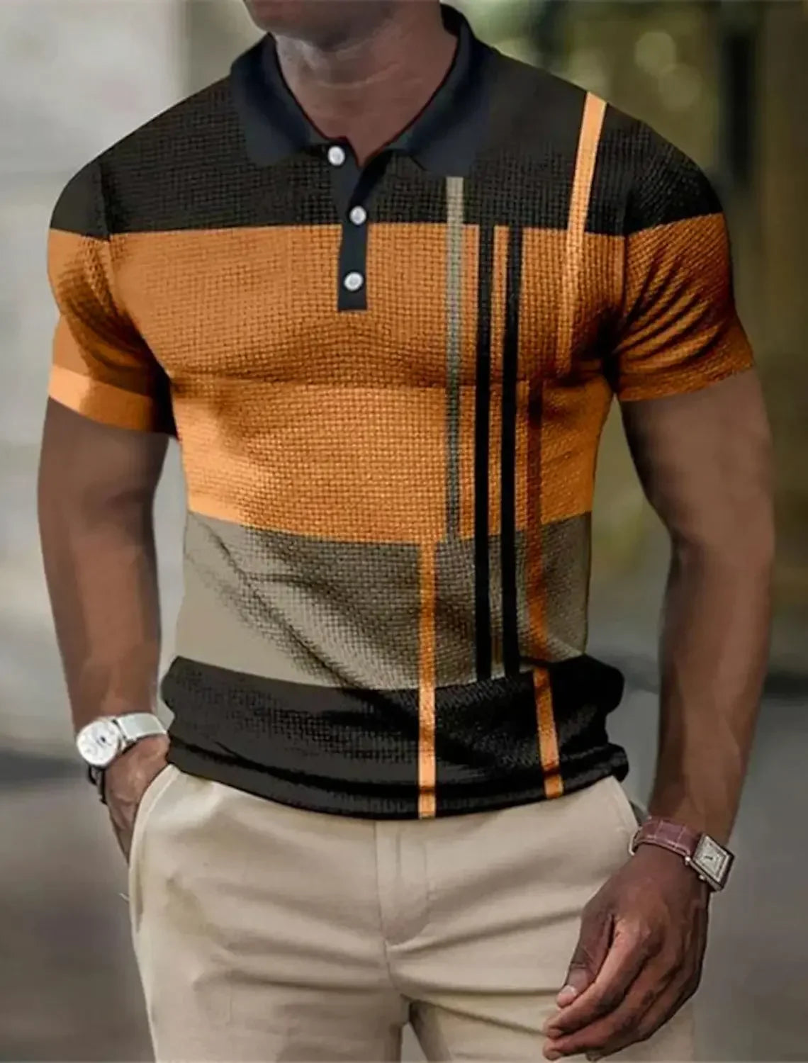 STRIPED POLO SHIRT FOR MEN