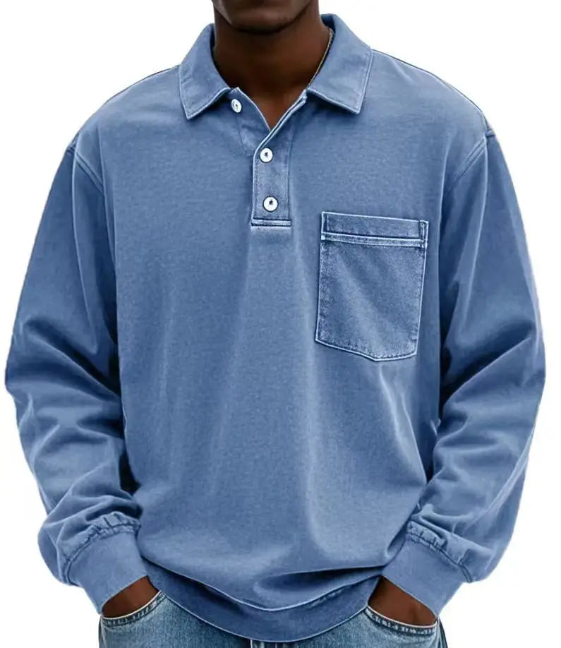 CLASSIC LONG SLEEVE POLO SHIRT FOR MEN