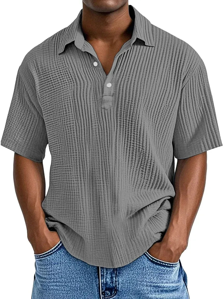 TEXTURED RETRO SUMMER SHIRT FOR MEN
