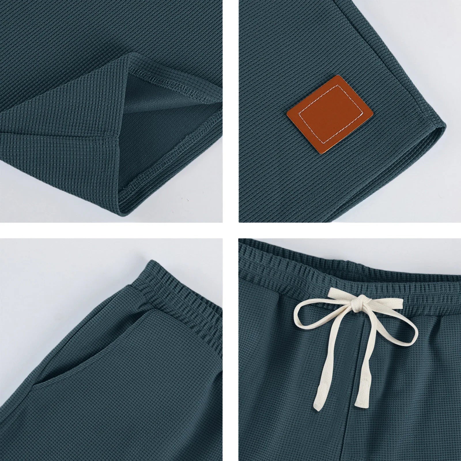 WAFFLE TEXTURE SHORTS FOR MEN