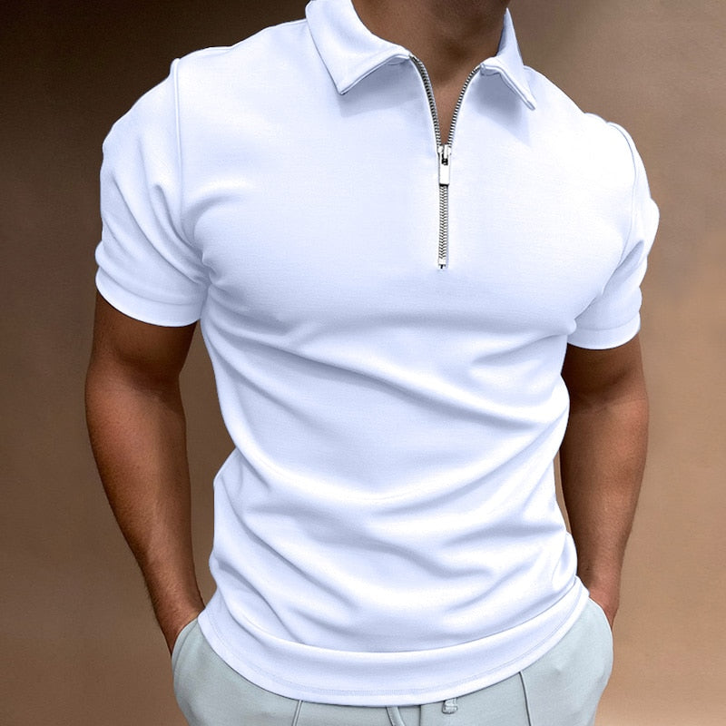 ZIP COLLAR POLO FOR MEN