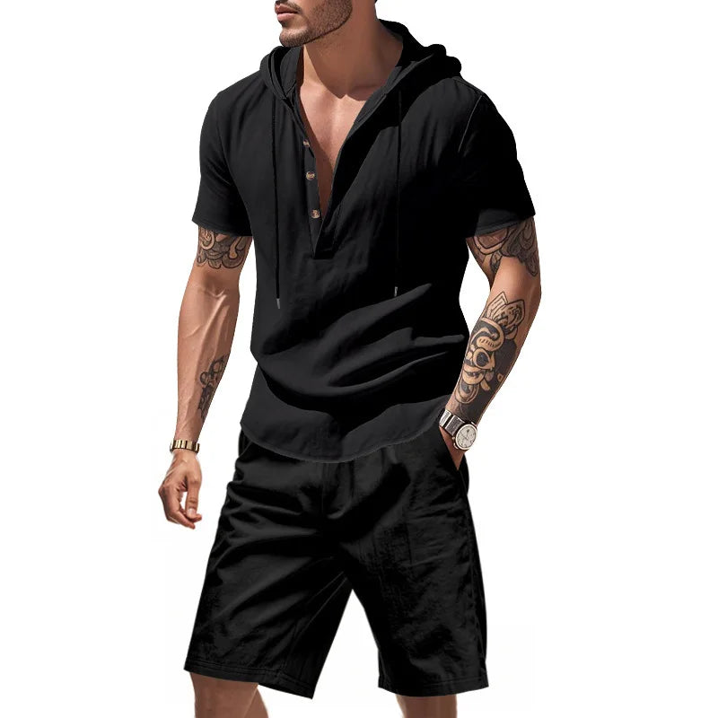 HOODED SHORT SET FOR MEN