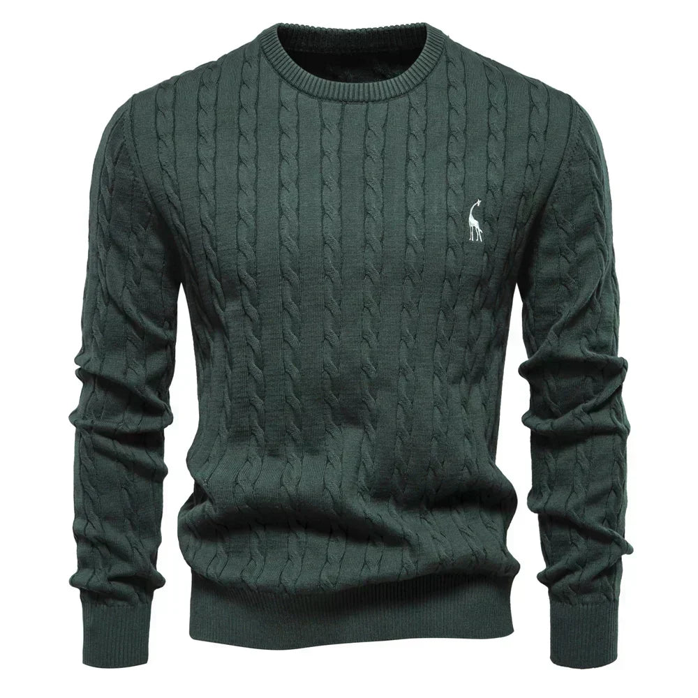 TEXTURED CABLE SWEATER FOR MEN