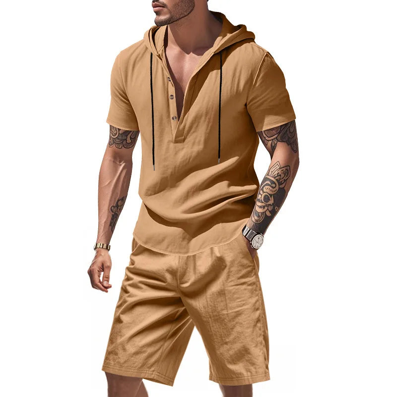 HOODED SHORT SET FOR MEN