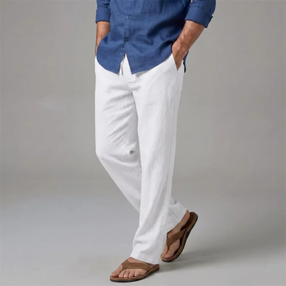 SUMMER LINEN TROUSERS FOR MEN