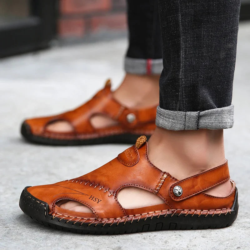 CLASSIC LEATHER SANDALS FOR MEN