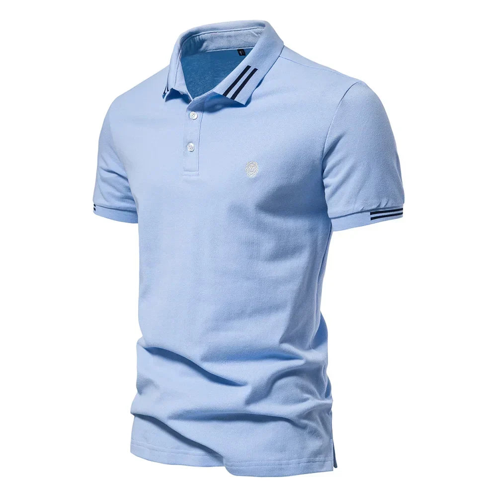 CONTRAST PIQUE POLO FOR MEN