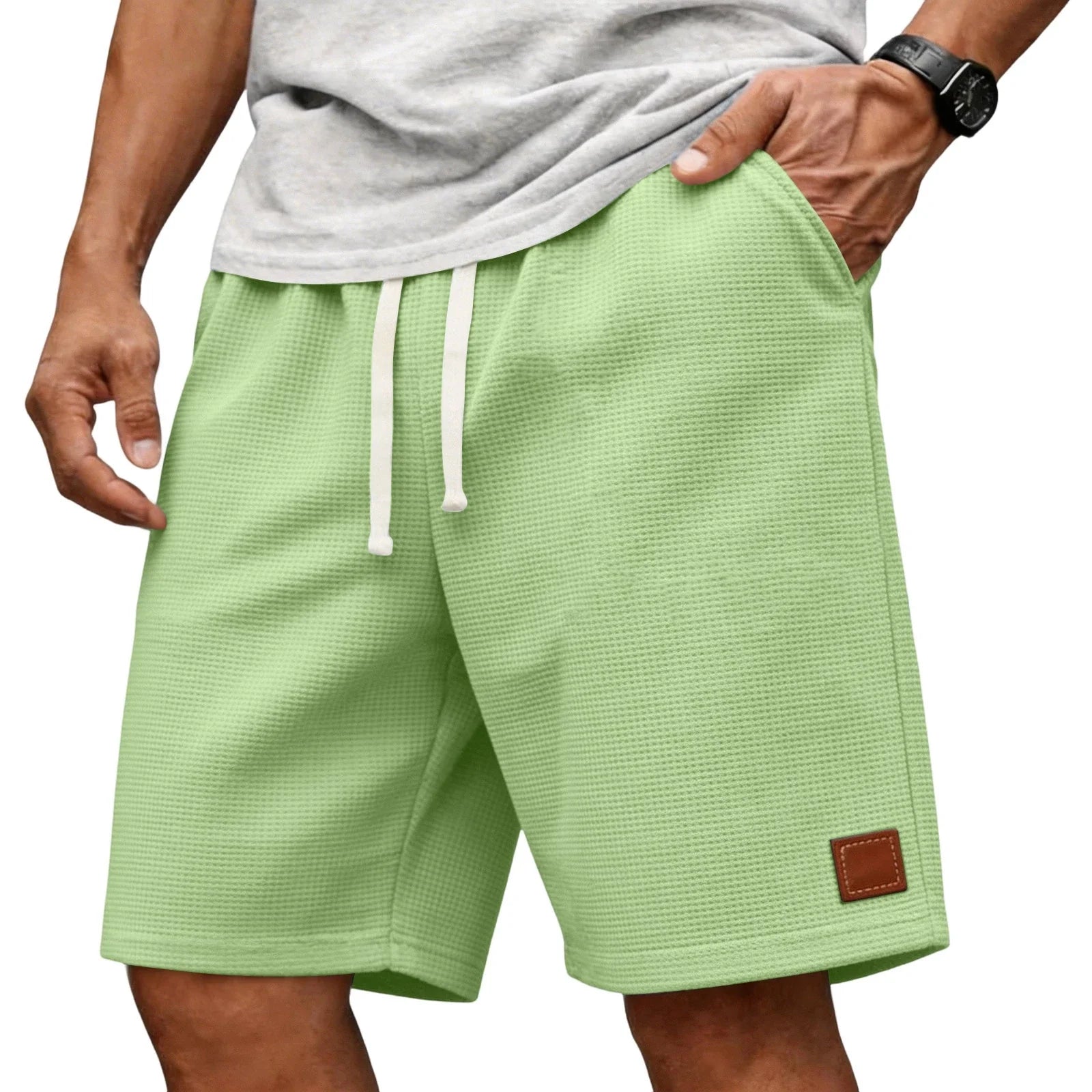 WAFFLE TEXTURE SHORTS FOR MEN