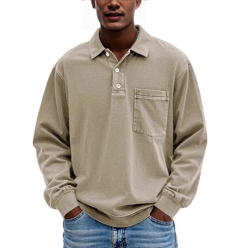 CLASSIC LONG SLEEVE POLO SHIRT FOR MEN