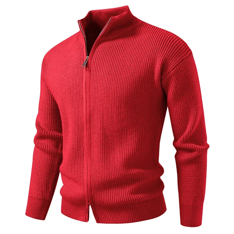 TEXTURED ZIP CARDIGAN FOR MEN