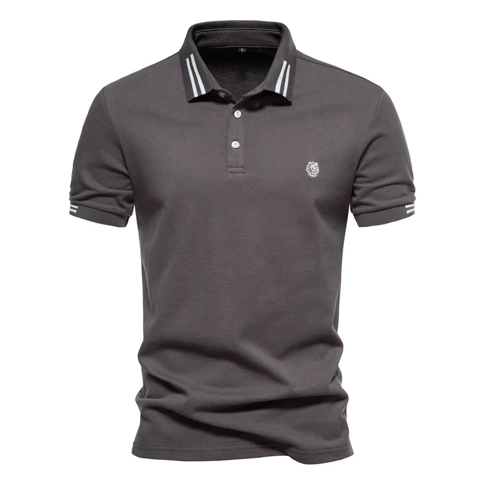 CONTRAST PIQUE POLO FOR MEN