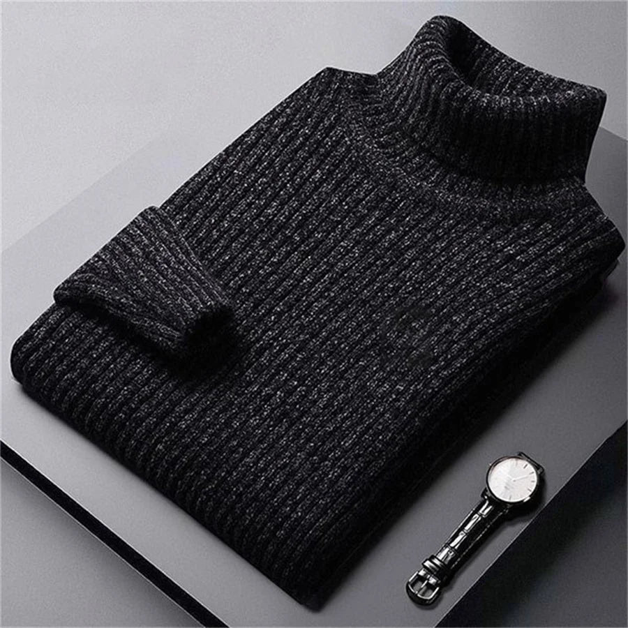 TEXTURED TURTLENECK SWEATER FOR MEN