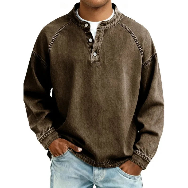RETRO BUTTON SHIRT FOR MEN