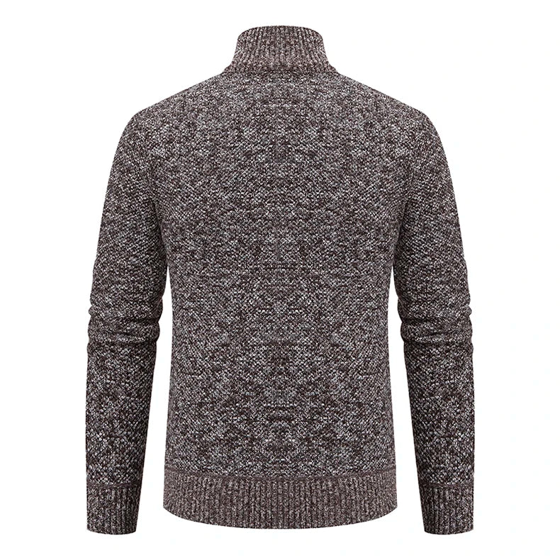 KNIT ZIP COLLAR SWEATER FOR MEN