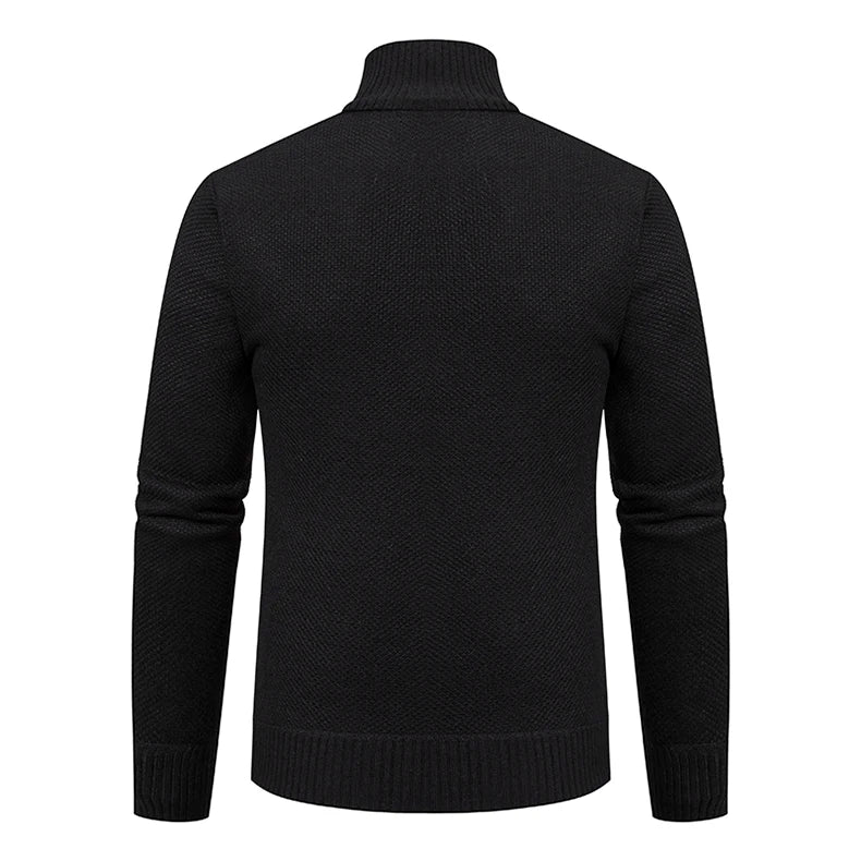 KNIT ZIP COLLAR SWEATER FOR MEN
