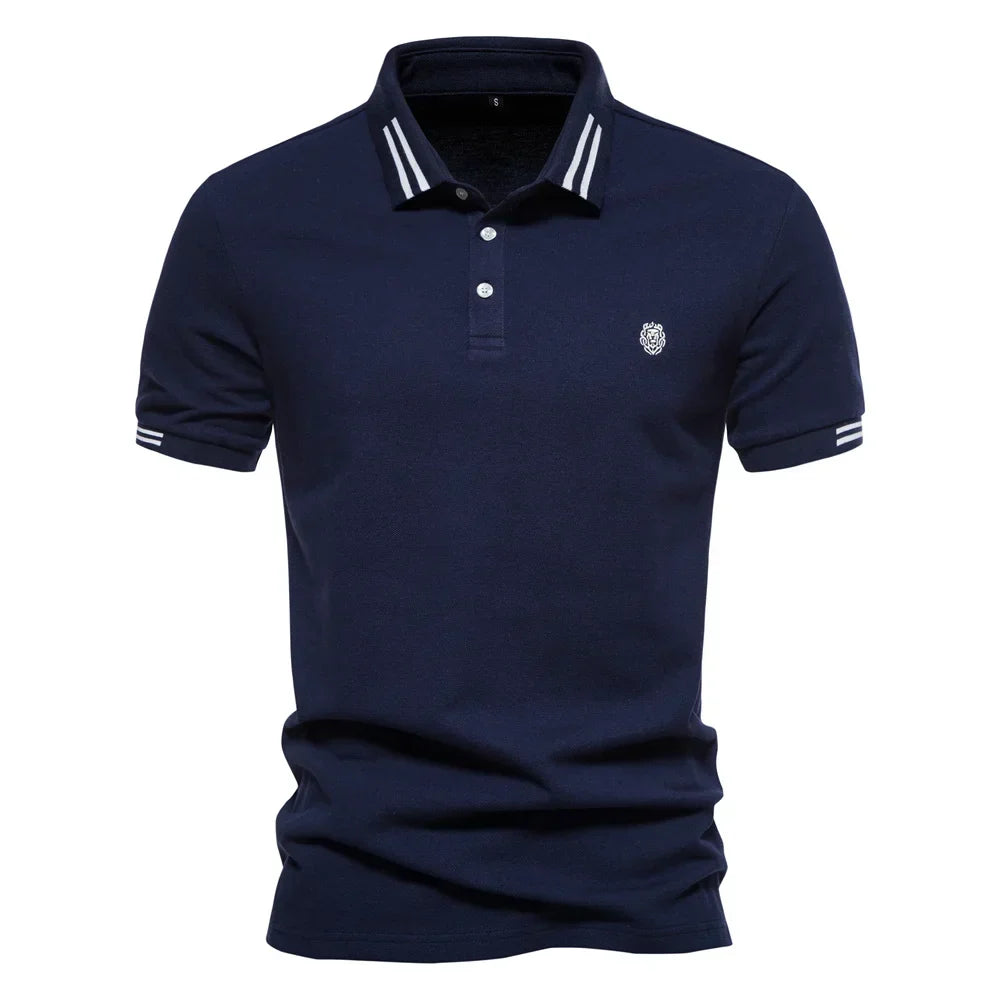CONTRAST PIQUE POLO FOR MEN