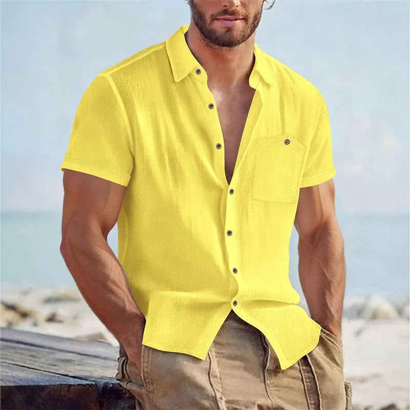 BUTTON-UP SUMMER SHIRT FOR MEN