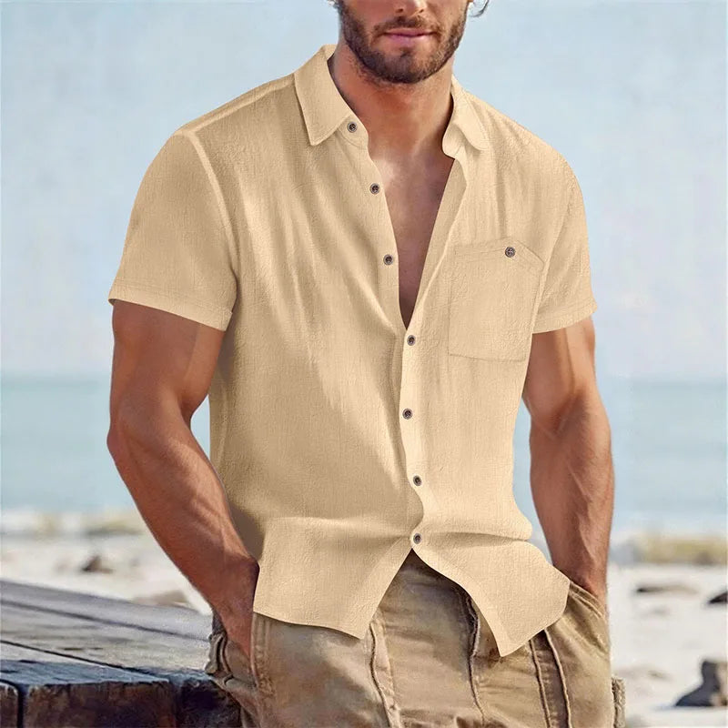 BUTTON-UP SUMMER SHIRT FOR MEN