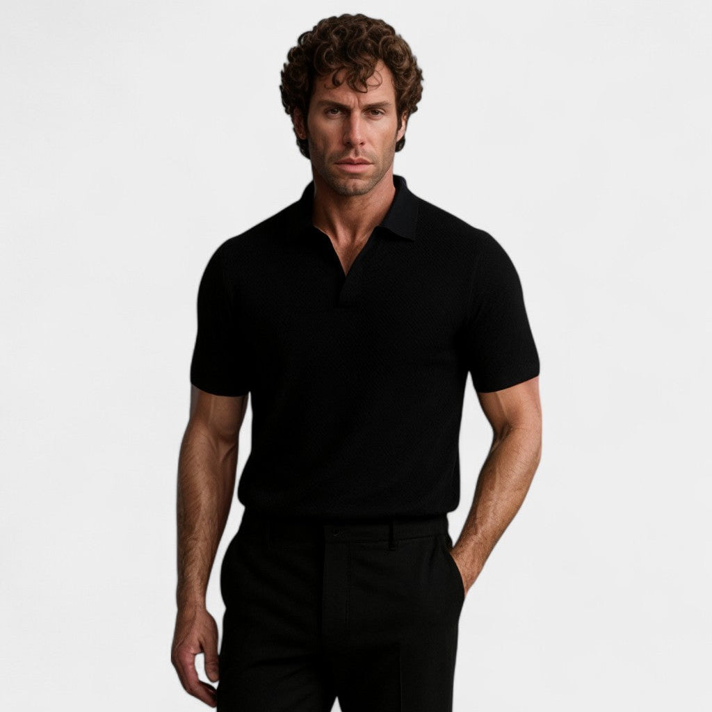 OPEN-COLLAR POLO FOR MEN