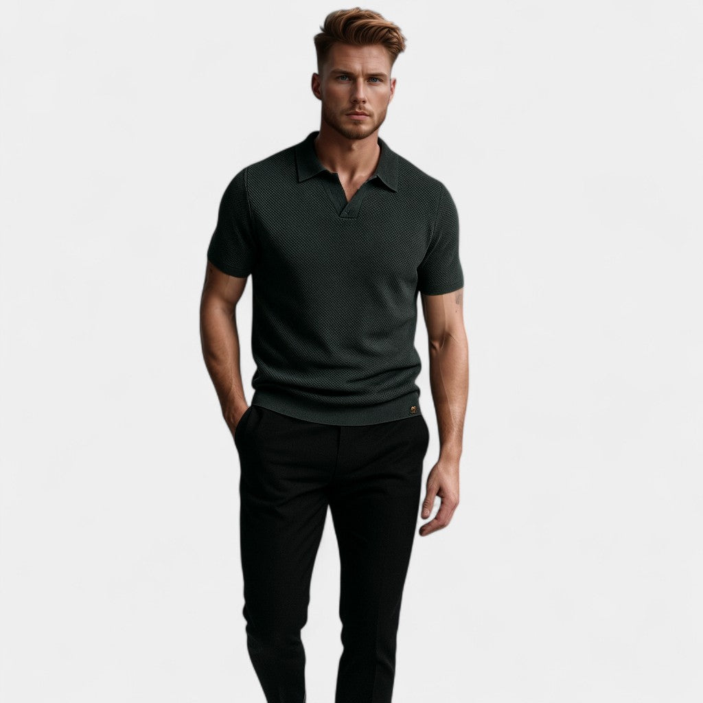 OPEN-COLLAR POLO FOR MEN