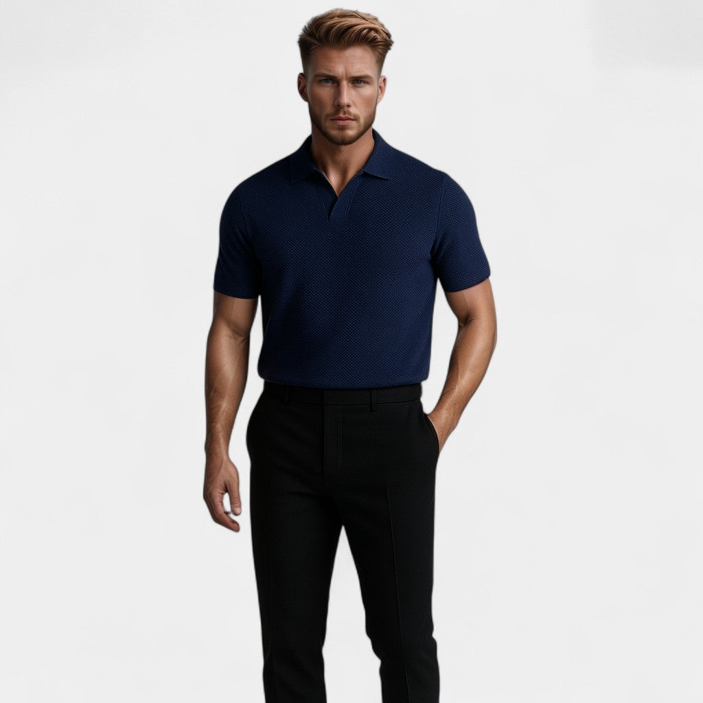OPEN-COLLAR POLO FOR MEN