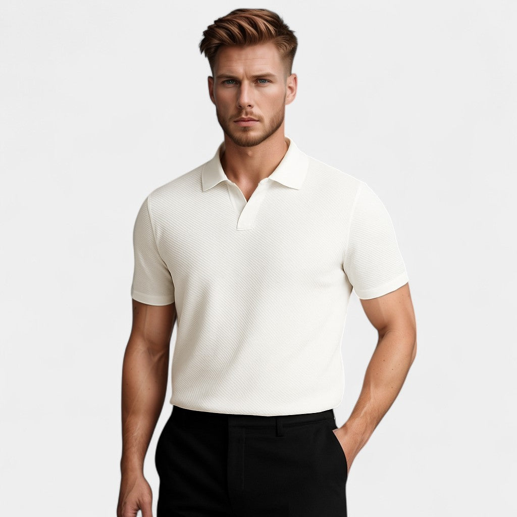 OPEN-COLLAR POLO FOR MEN