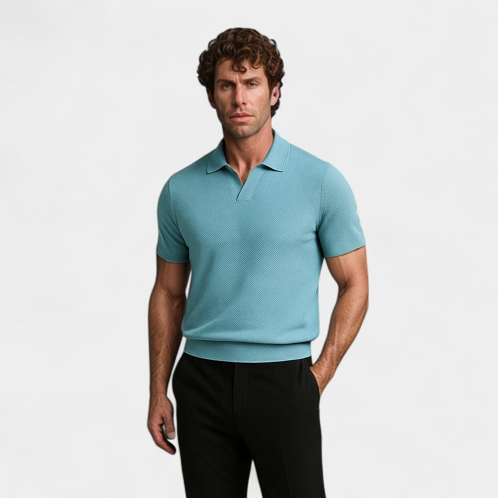 OPEN-COLLAR POLO FOR MEN