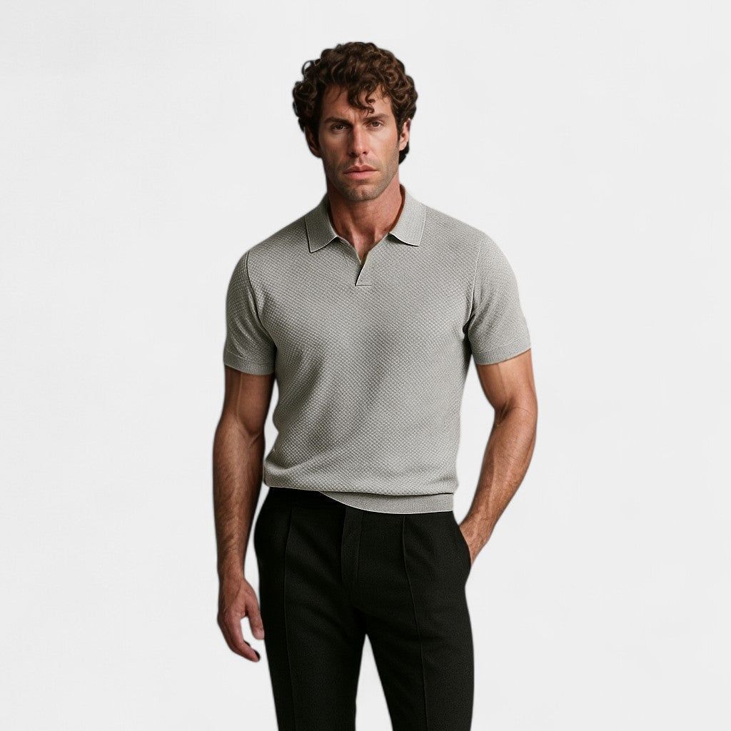 OPEN-COLLAR POLO FOR MEN