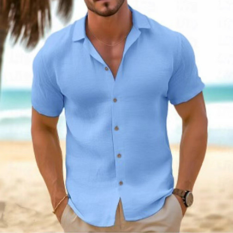 RELAXED COLLAR SHIRT FOR MEN