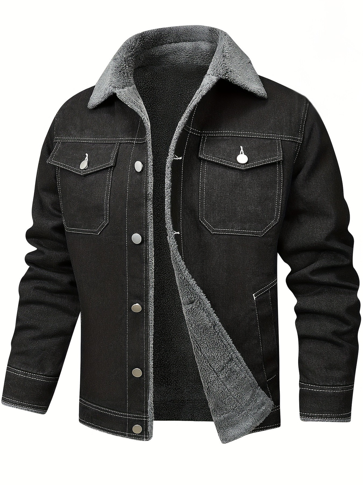 WARM DENIM JACKET FOR MEN