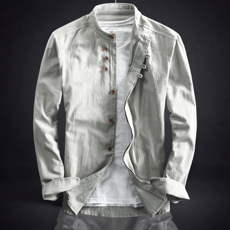 JAPANESE STAND COLLAR SHIRT FOR MEN