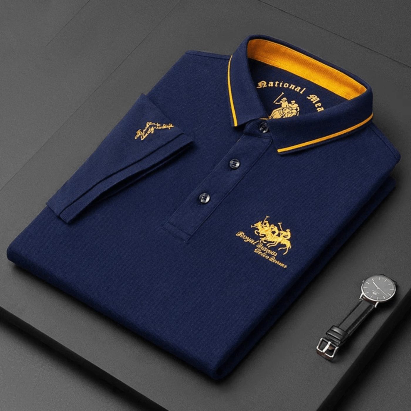 BUTTON COLLAR POLO FOR MEN