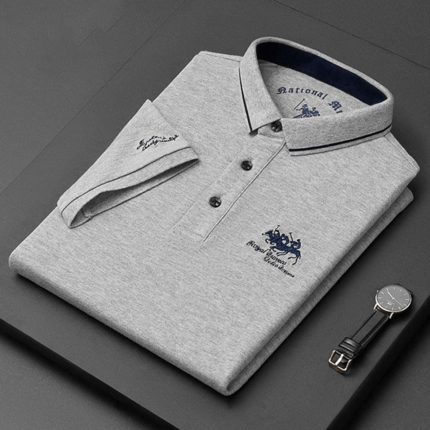 BUTTON COLLAR POLO FOR MEN