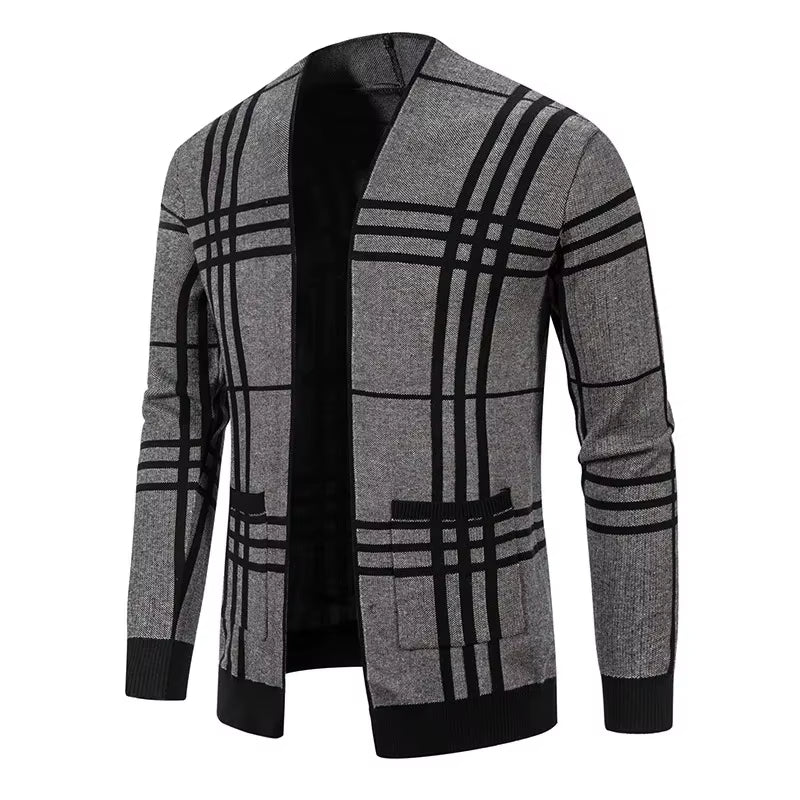 WENTWORTH LONDON | CHECKERED KNIT CARDIGAN FOR MEN