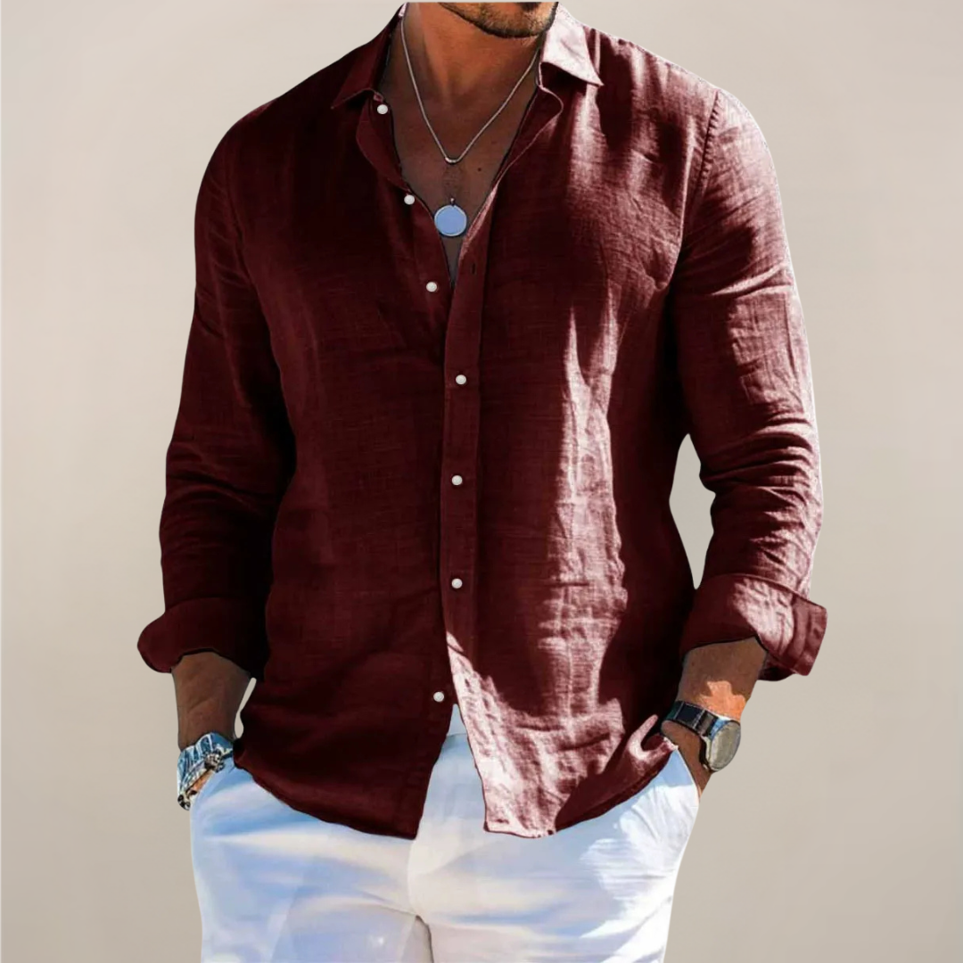 LINEN BUTTON SHIRT FOR MEN