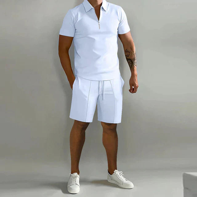 ZIP POLO COORD SET FOR MEN