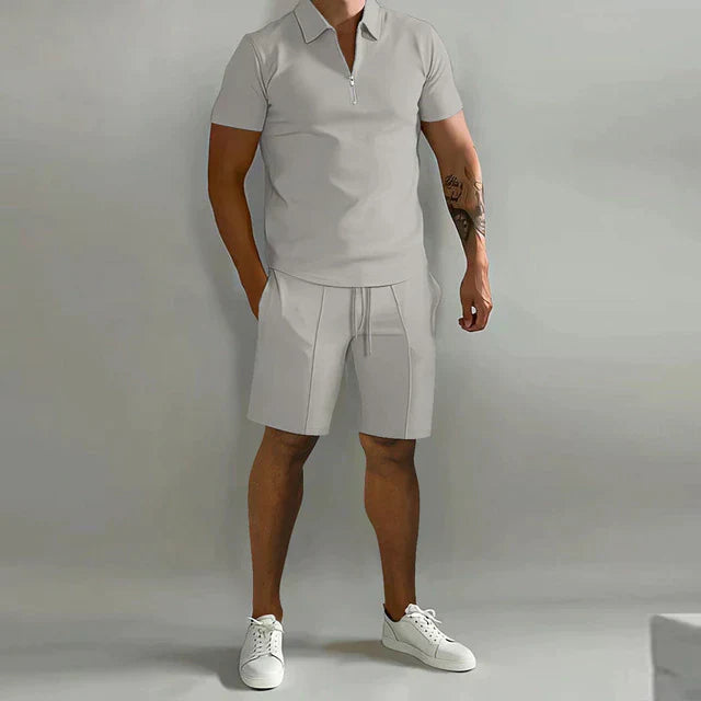 ZIP POLO COORD SET FOR MEN