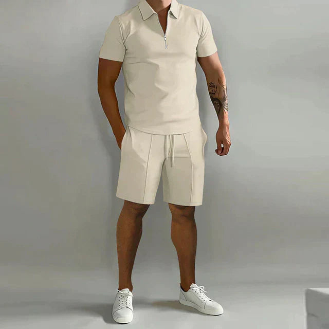 ZIP POLO COORD SET FOR MEN