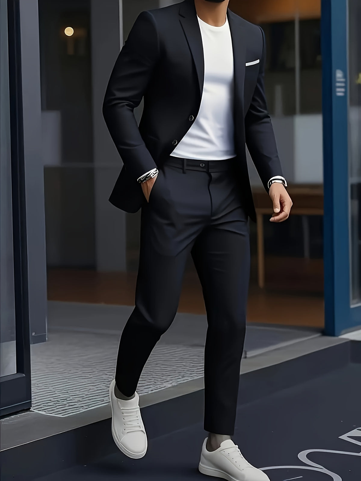 LAPEL SUIT SET FOR MEN