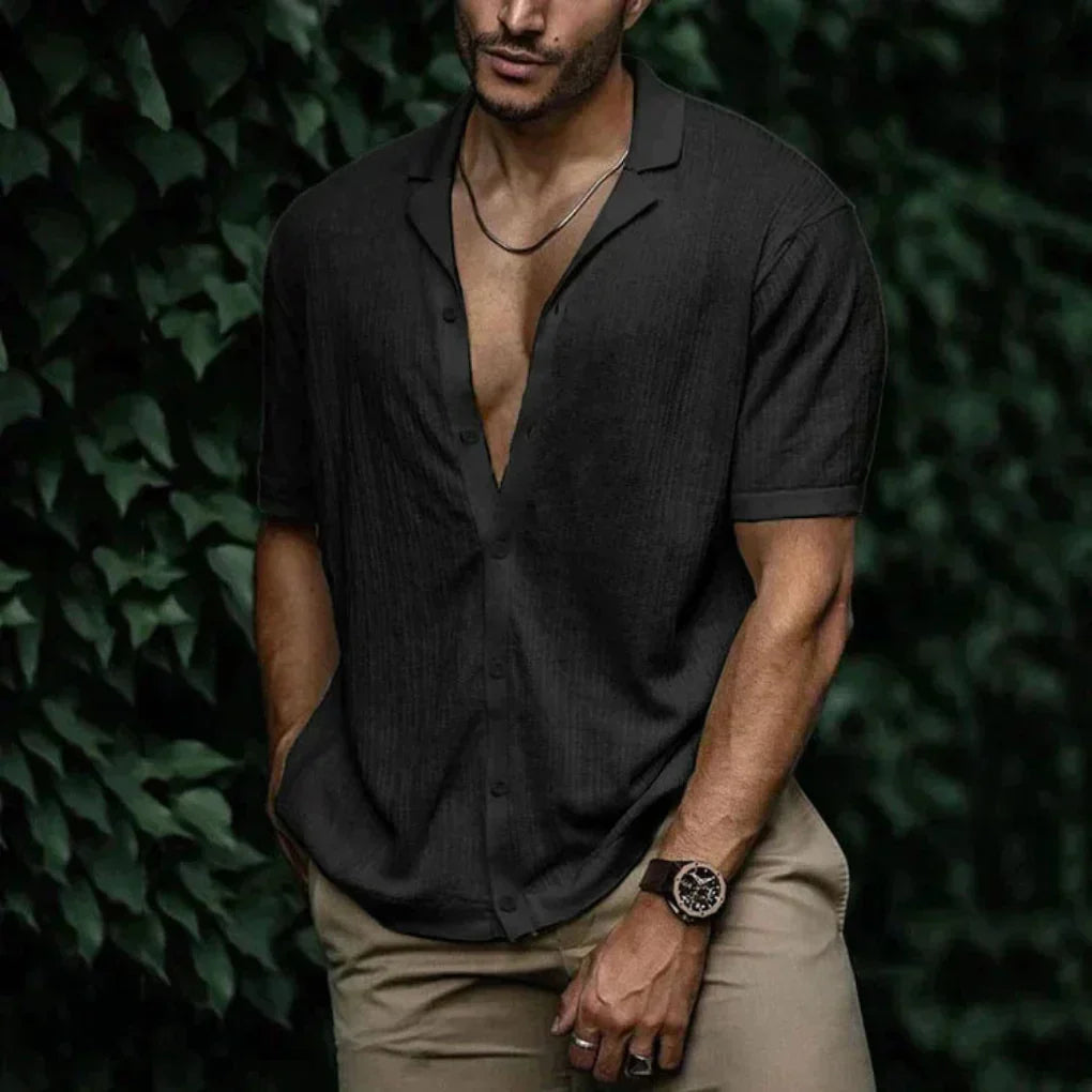 LINEN KNIT SHIRT FOR MEN