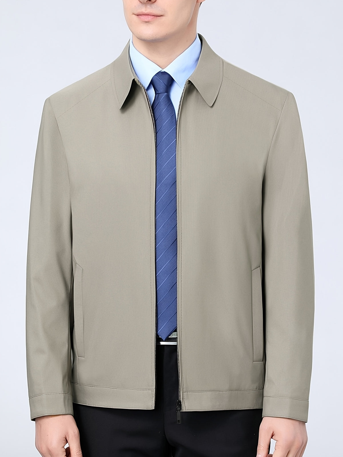 ZIPPER LAPEL JACKET FOR MEN
