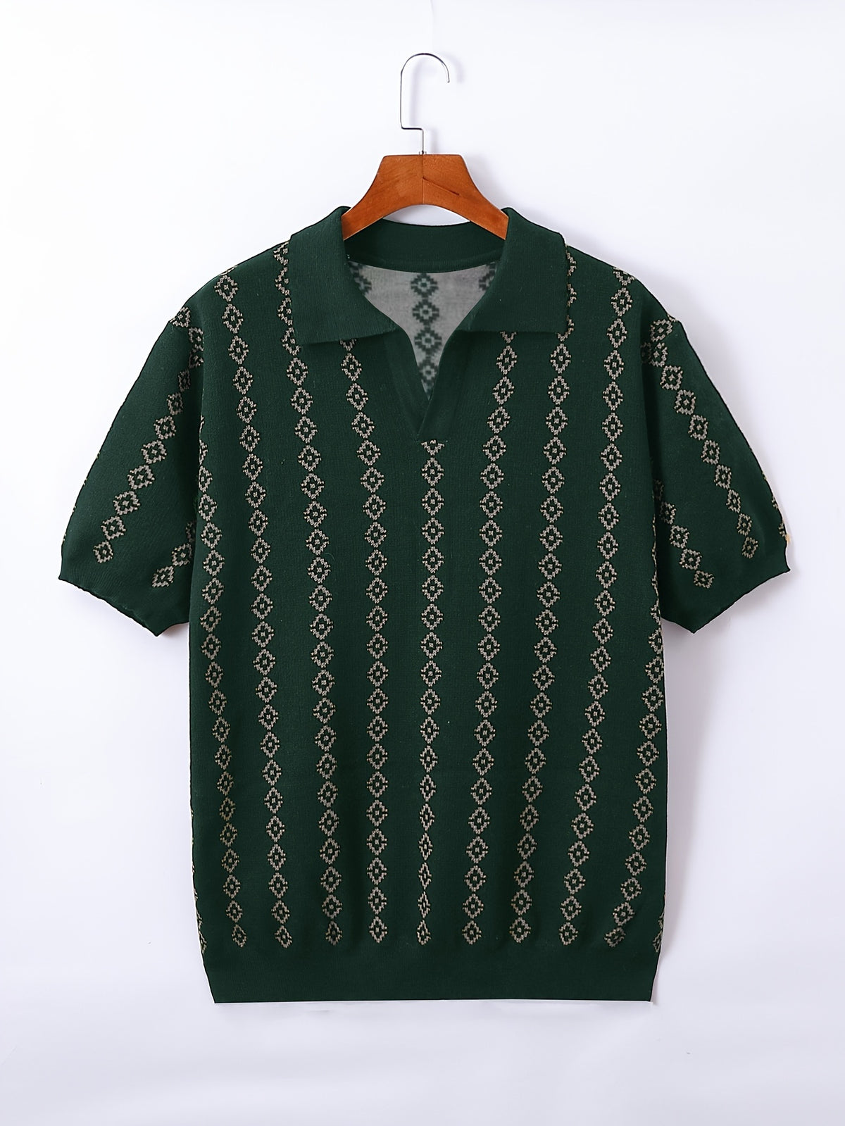 GEOMETRIC KNIT SHIRT FOR MEN