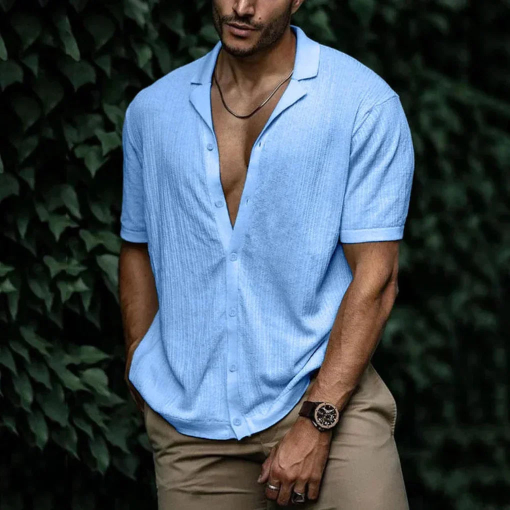 LINEN KNIT SHIRT FOR MEN