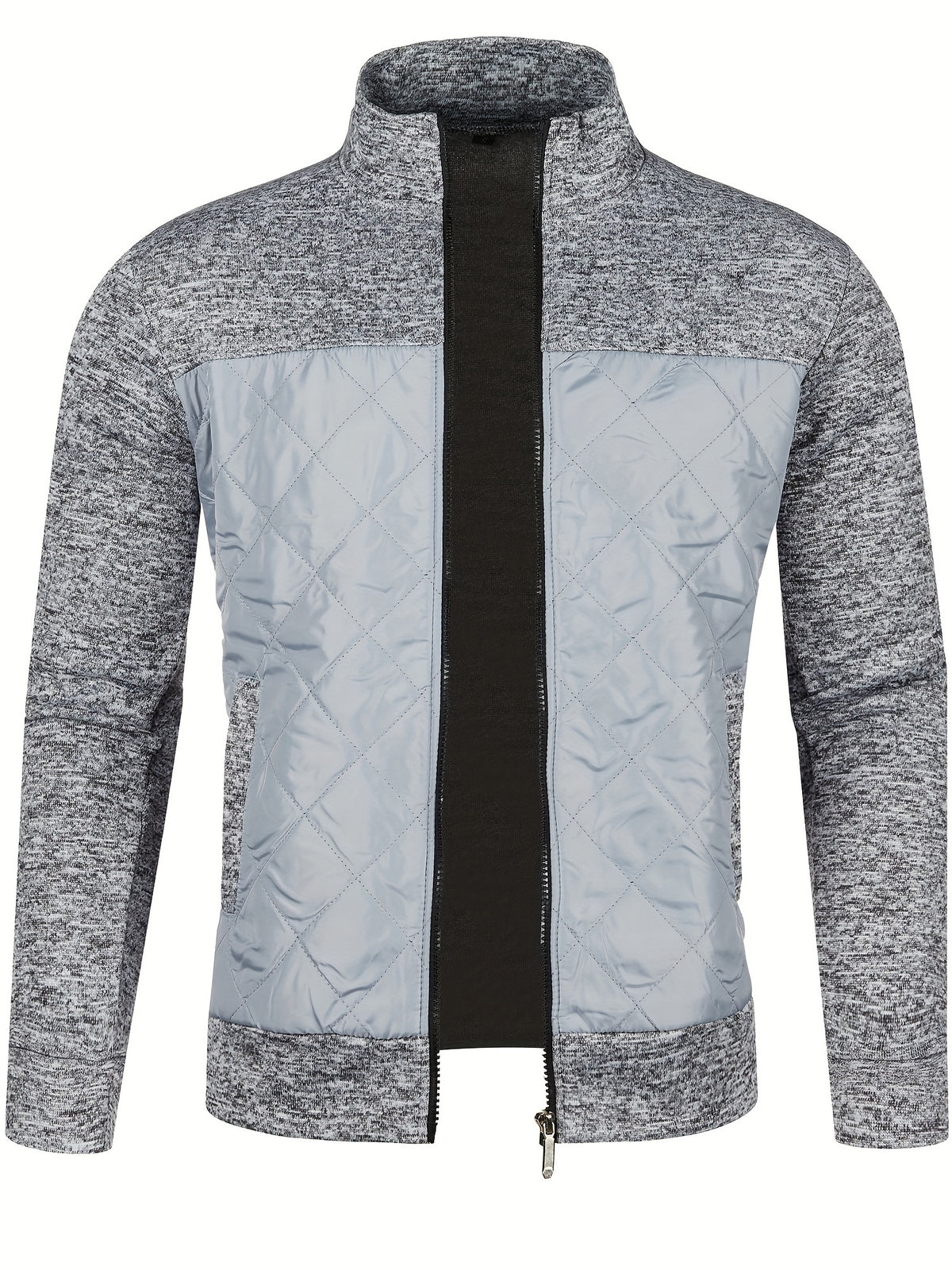 STAND COLLAR ZIP KNIT JACKET FOR MEN