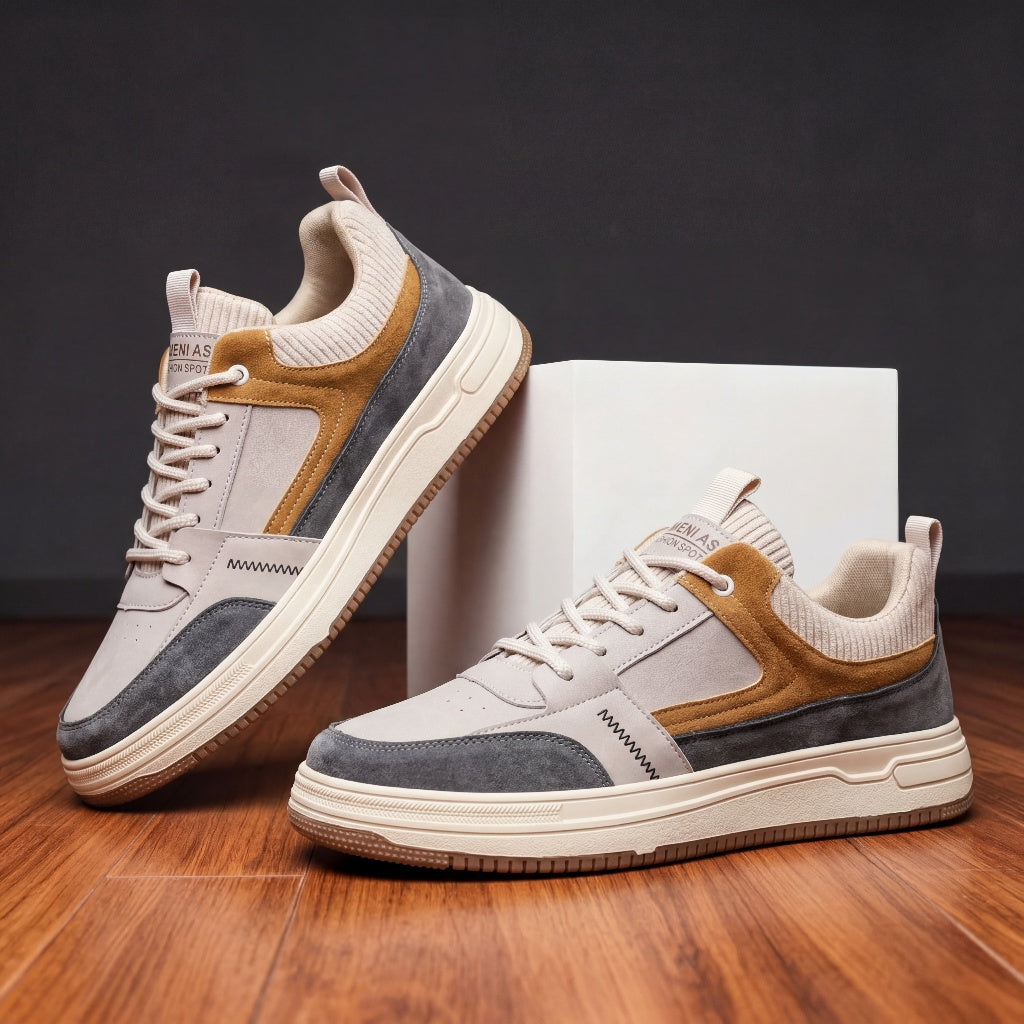 LEATHER SLIP-ON SNEAKERS FOR MEN