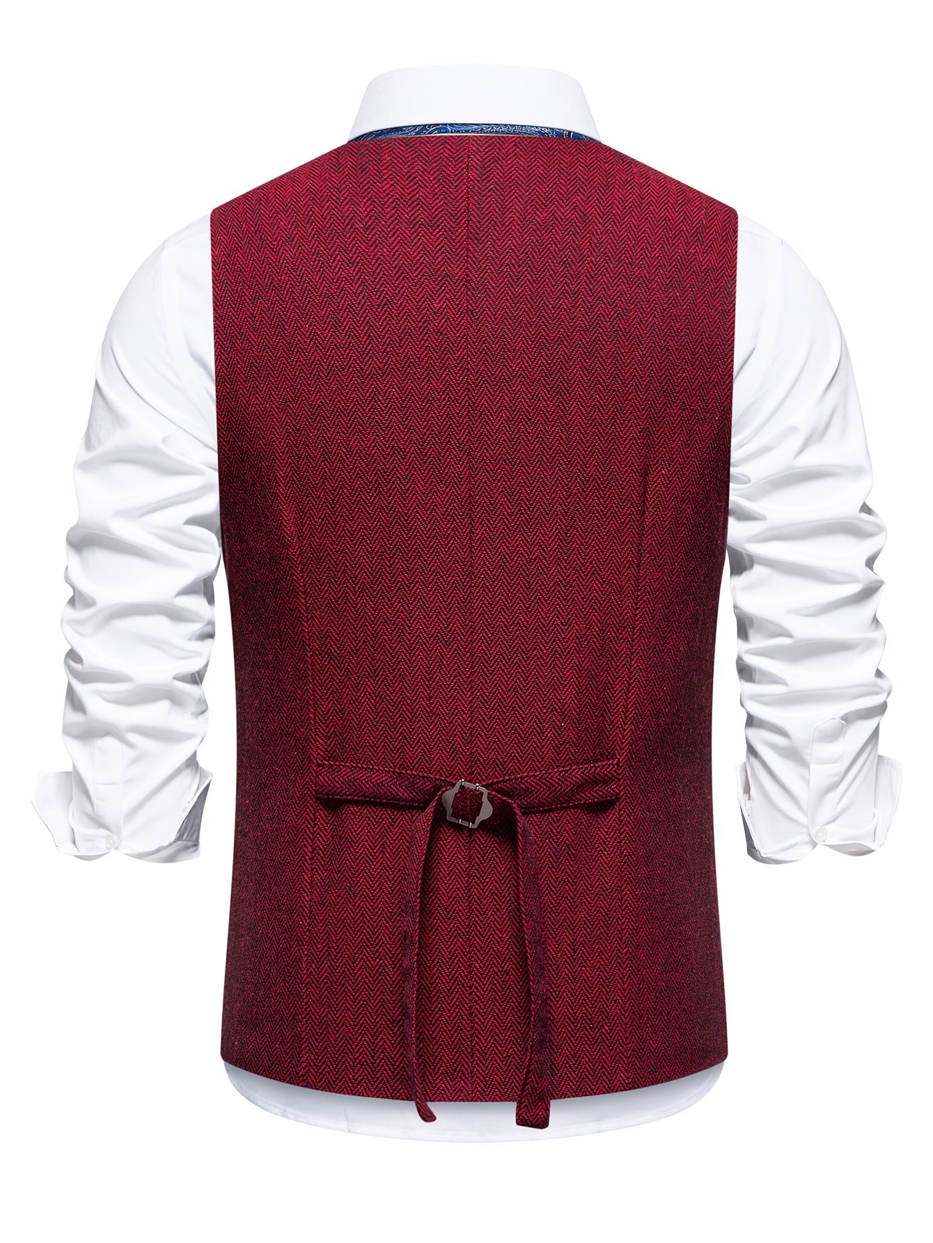 V NECK BUTTON VEST FOR MEN
